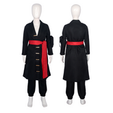 Kinder One Piece Roronoa Zoro schwarz Cosplay Kostüm Halloween Karneval Outfits